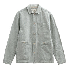 Anerkjendt - Akodin striped overshirt | Light gray