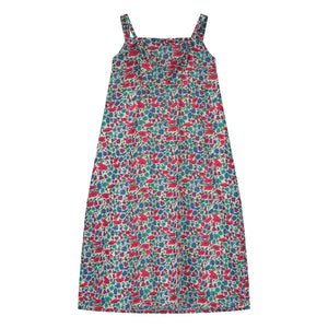 Tangerine - Floral Print Midi Dress | Raspberry Red