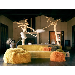 Maison de Vacances - Tibetan Goat Leather Cushion | Mustard
