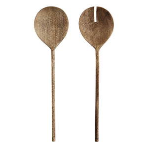 Madam Stoltz - Mango Wood Salad Serving Set
