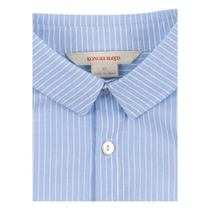 Konges Sløjd - Wes Lime Striped Organic Cotton Shirt | Blue