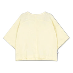 Repose AMS - Button-Back Organic Cotton Blouse | Pale Yellow