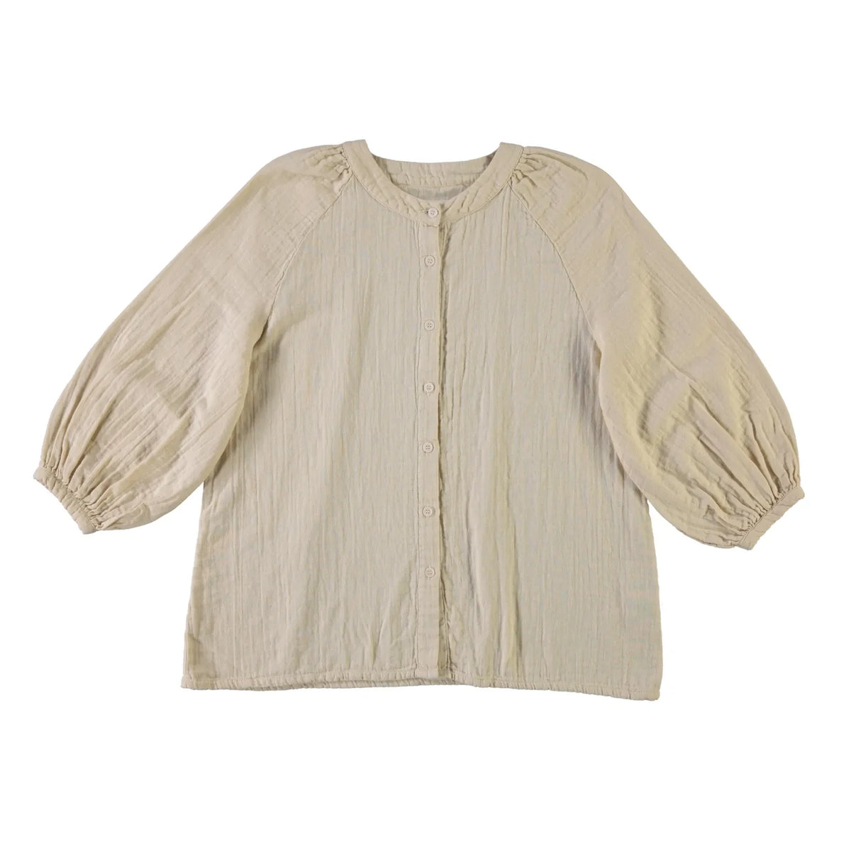 Poudre Organic - Cotton Muslin Evening Blouse | Beige