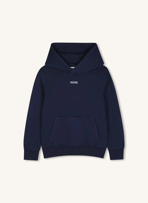 Zadig & Voltaire - Revoltaire Tour Organic Cotton Hooded Sweatshirt | Blue