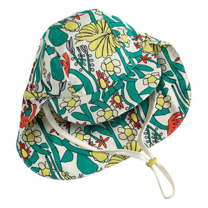 Bobo Choses - Floral Print Baby Bath Cap | White