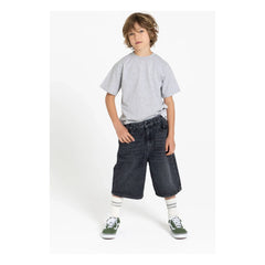 Finger in the nose - Bermuda Denim Oversized Sacha | Denim Gray