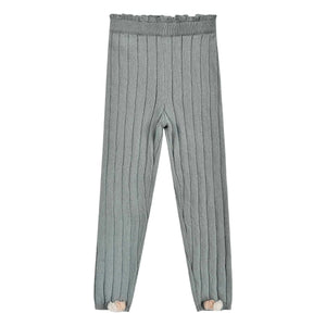 Louise Misha - Moldavia Ribbed Leggings | Gray Blue