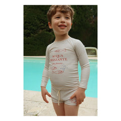 Konges Sløjd - Aster Striped Recycled Fibre Swim Shorts | Beige