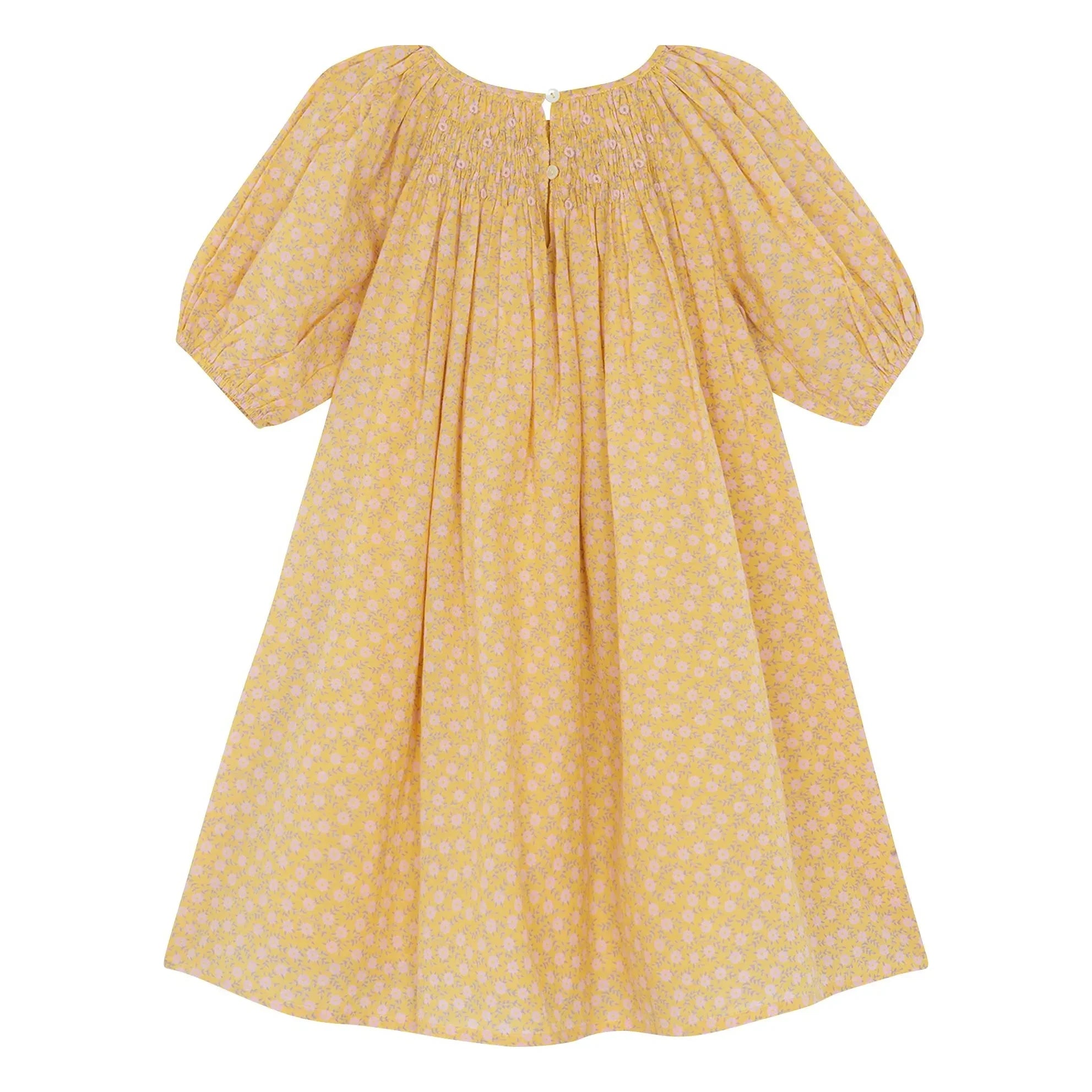 Bonton - Nala Fleurie Gathered Dress | Yellow