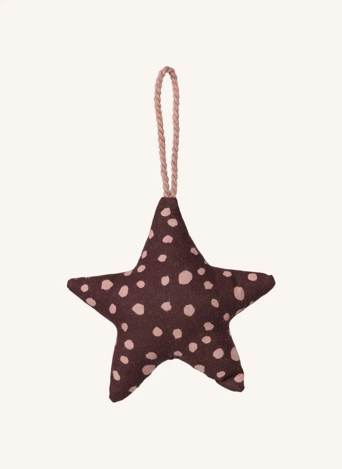 Broste Copenhagen - Cotton star Christmas ornament | Brown