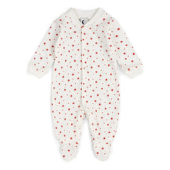 Sleepy Doe - Starry Footed Organic Cotton Pajamas | White