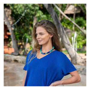 Parabaya - Praia Azul Mix necklace | Azure blue