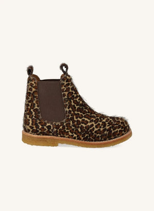 Angulus - Pony Leopard Chelsea Boots | Brown