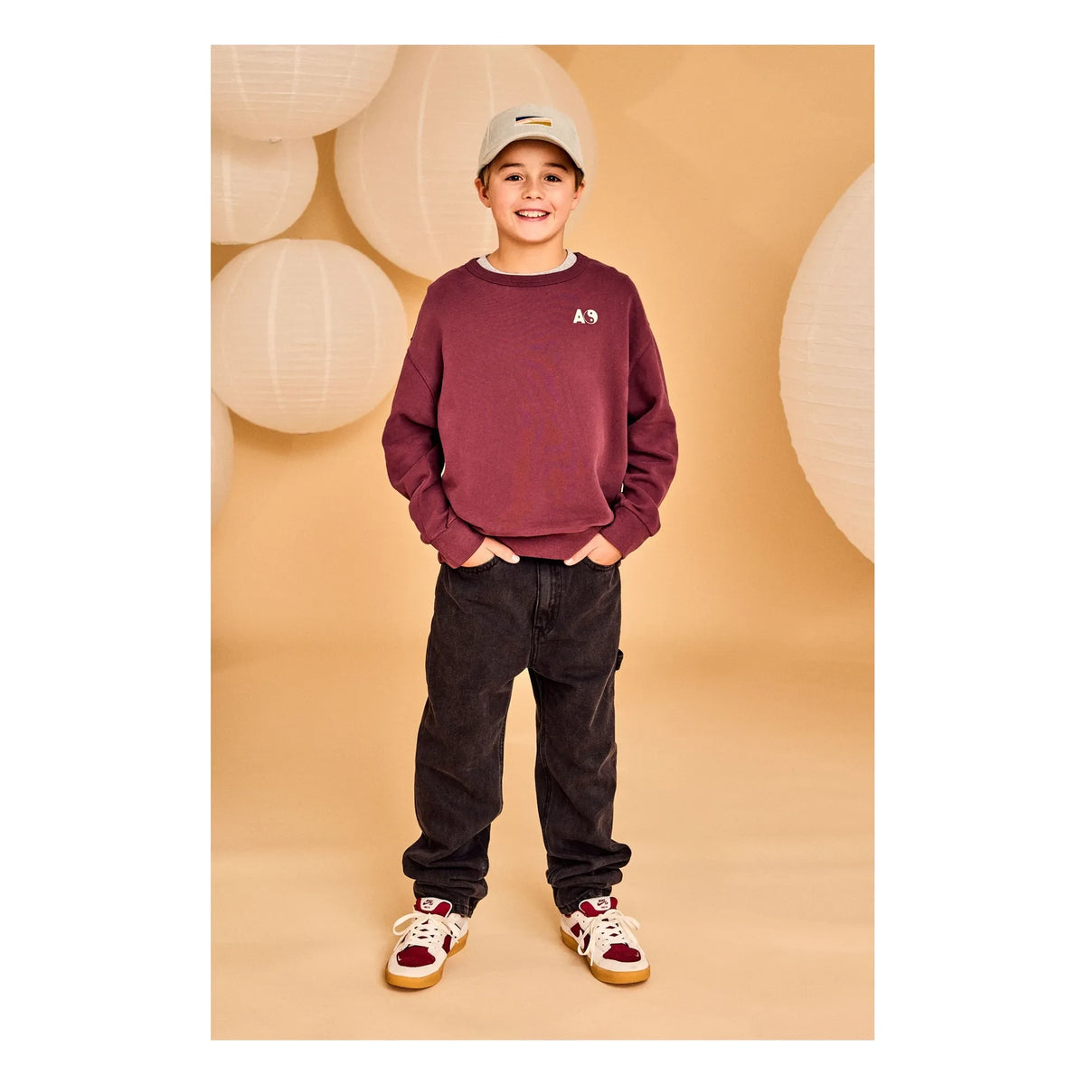 AO76 - Oscar Sorry organic cotton sweatshirt | Burgundy