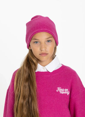Smallable Kid - Striped Wool Hat | Fluorescent Pink