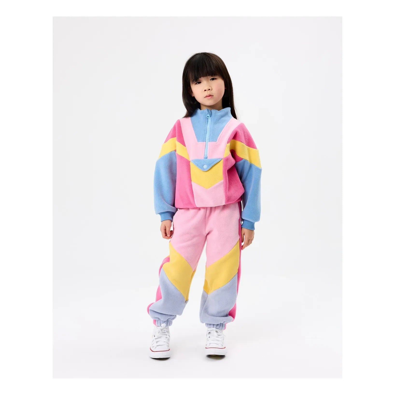 Goldie + Ace - Colour-Block Fleece Jogger | Pink
