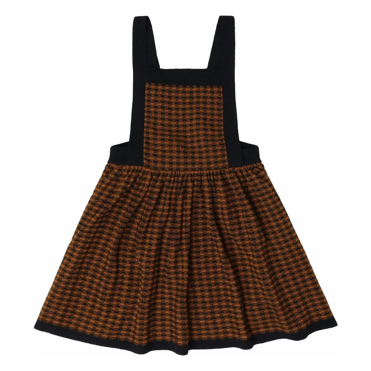 FUB - Merino Wool Checked Dress | Navy