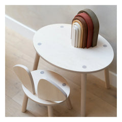 Nofred - Birch Wood Mouse Table and Chairs | Bouleau