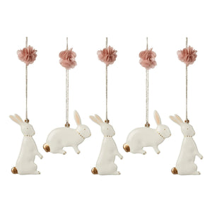 Maileg - Metal Easter Bunny Ornaments - Set of 5