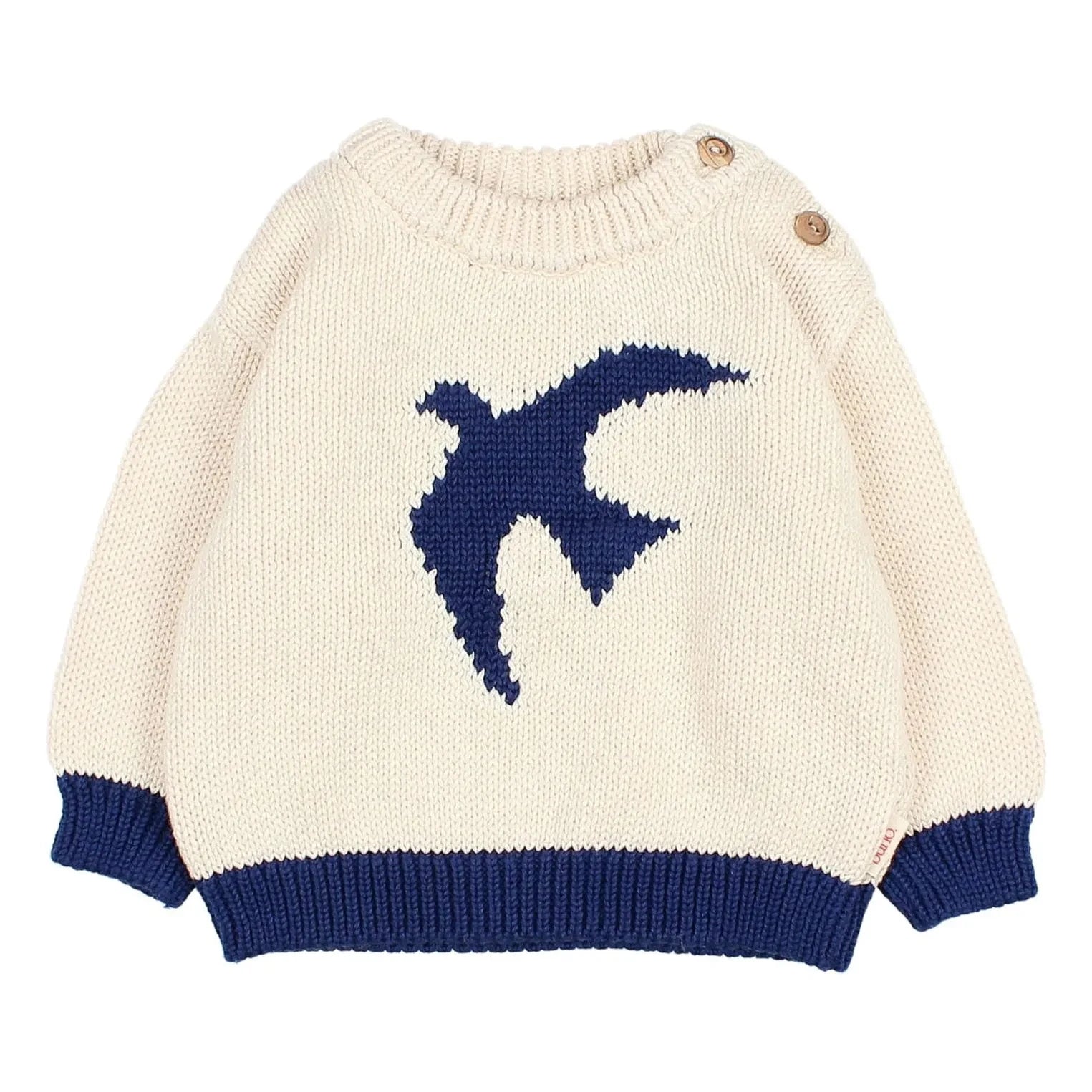 Búho - Oiseau Organic Cotton Sweater | Ecru