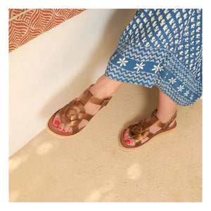Mapache - Bronze Jumpsuit Sandals