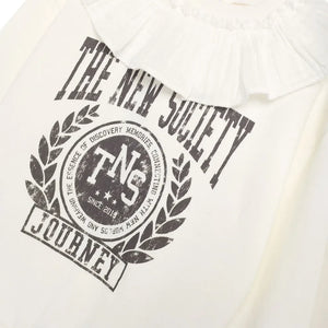 the new society - Beyaz Row Peter Pan Yaka Sweatshirt