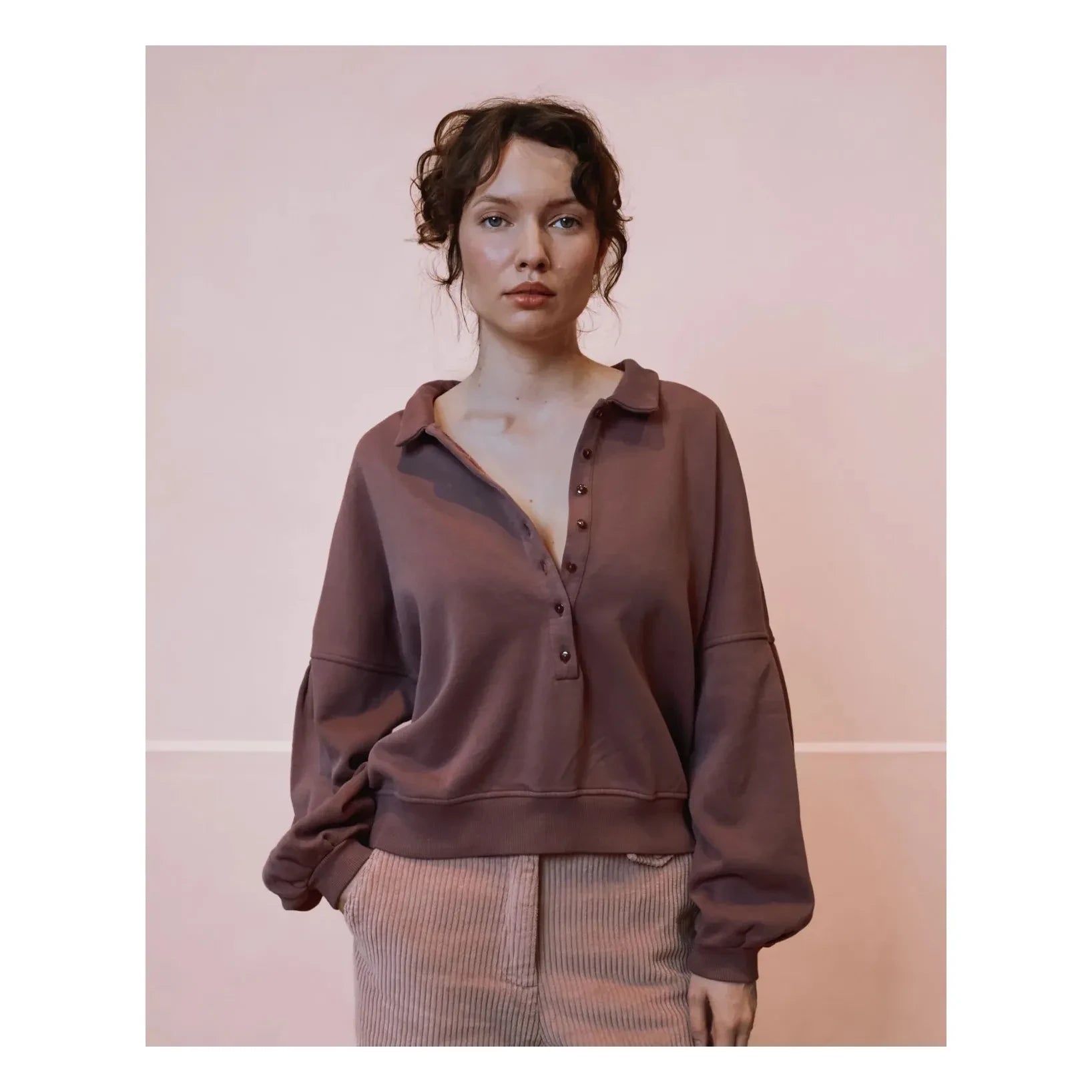 Emile et Ida - Sweat Polo Ennie | Plum