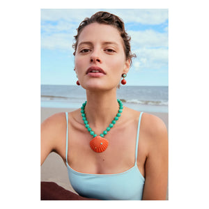 Lizzie Fortunato - Corfu Shell Necklace | Green