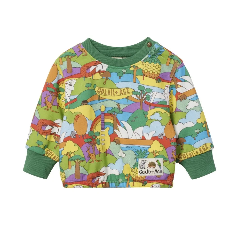 Goldie + Ace - Aussie Sweatshirt | Yeşil
