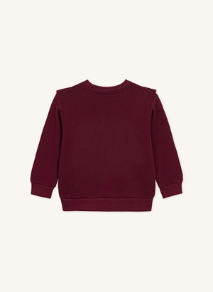 Petit Bateau - PB ruffled sweatshirt | Burgundy