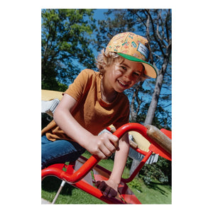 Hello Hossy - Music Festival Curved Visor Hat Made from Recycled Fibers | Green
