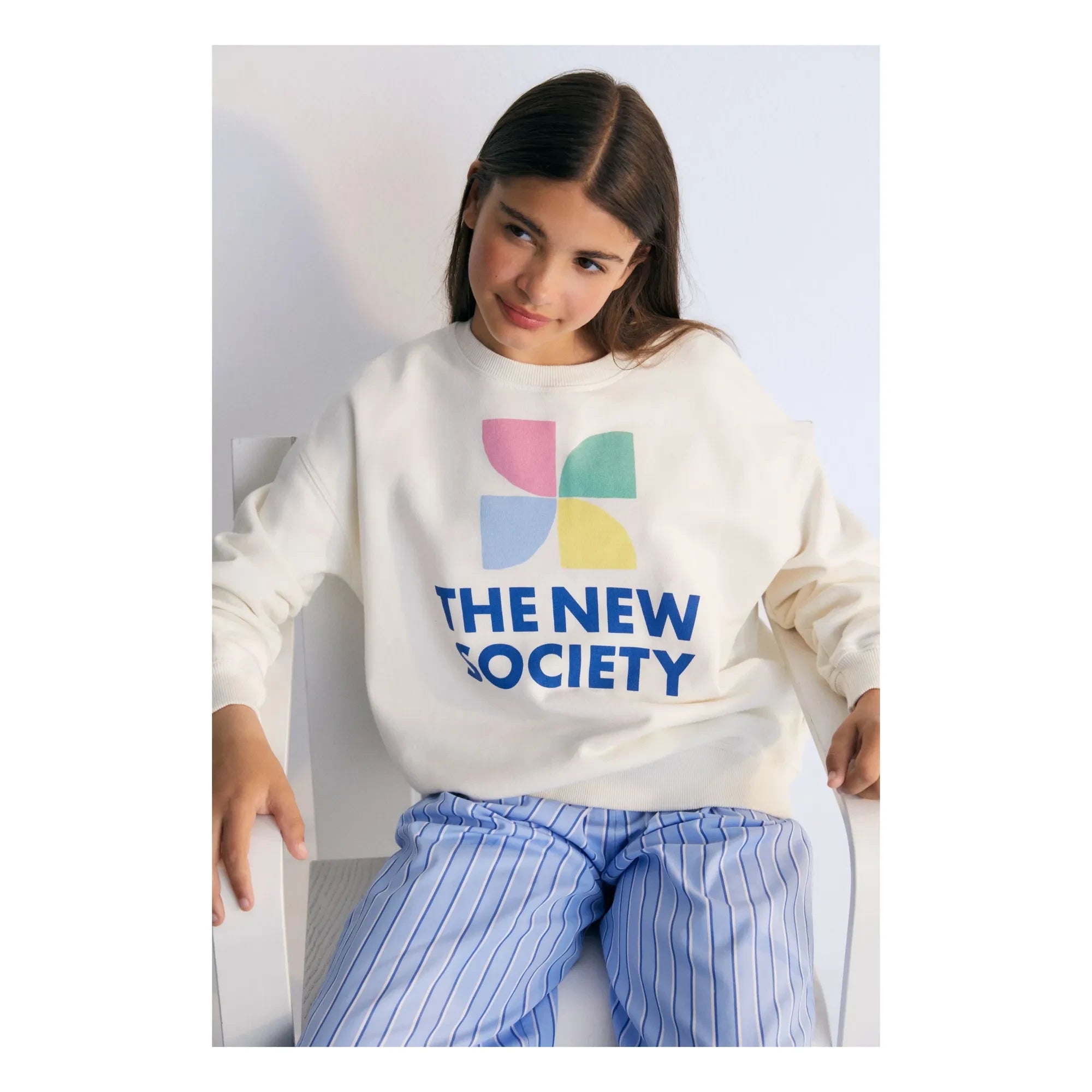 the new society - Sweat Logo Mykonos Baby | Ivory