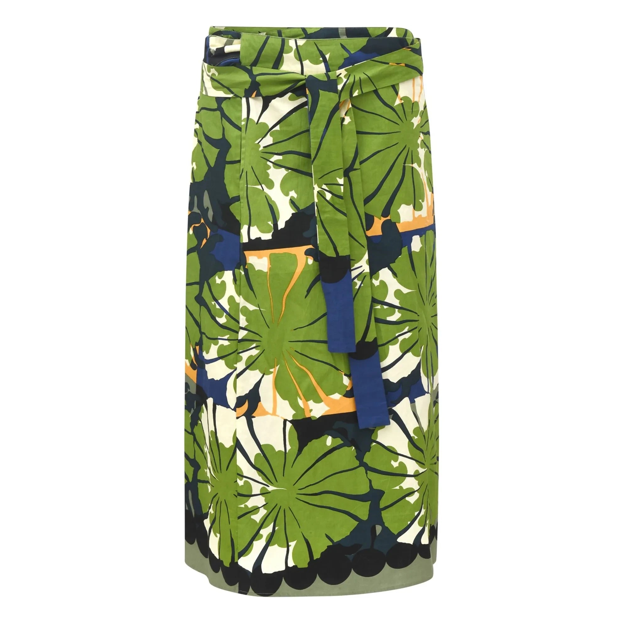 Mapoésie - Zoé Poppy Cotton Poplin Skirt | Dark Green