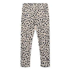 Liewood - Marien Leopard Organic Cotton Ribbed Leggings | Brown