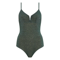 Momoni - Coral Spring Metallic One-Piece Swimsuit | Green