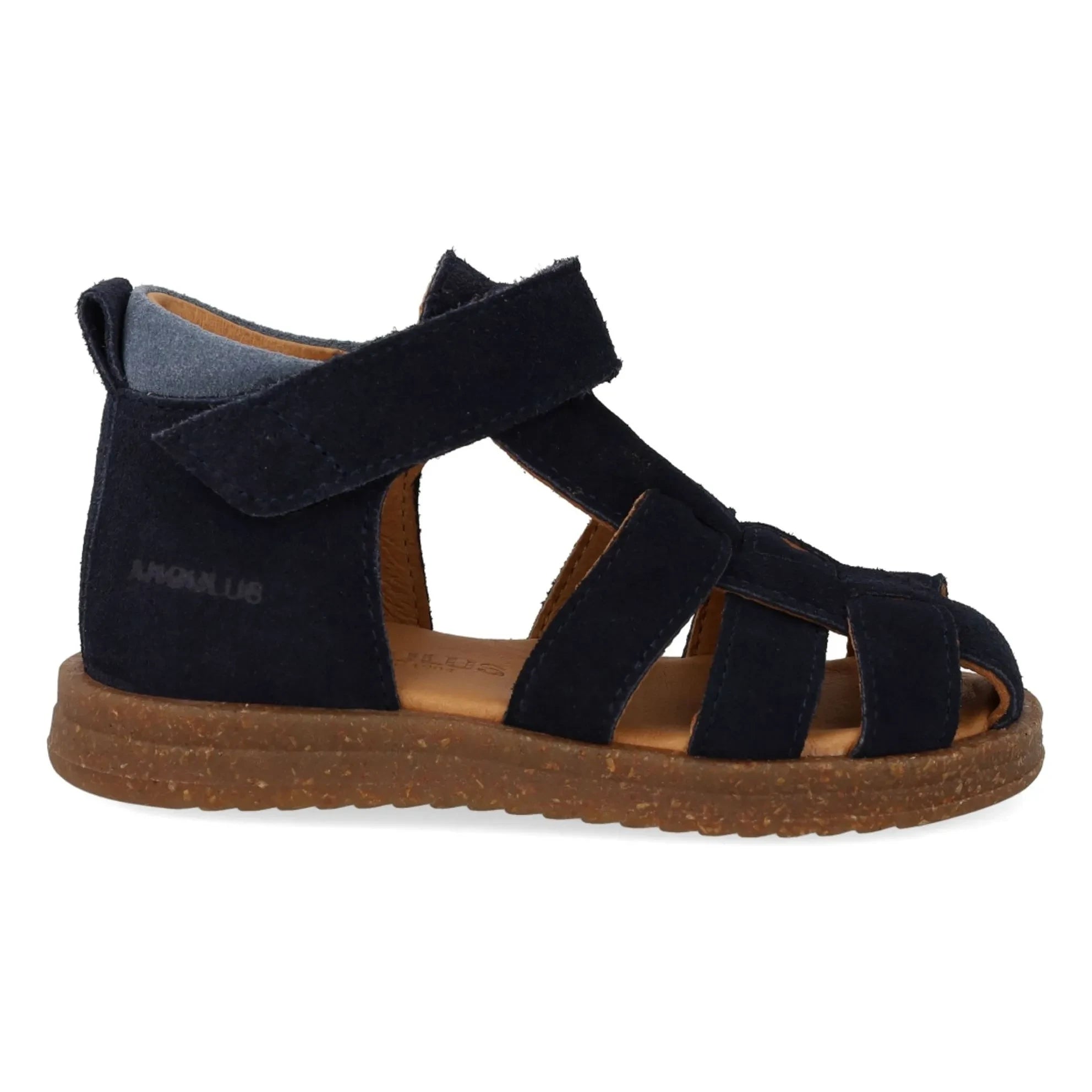 Angulus - Suede Striped Pink Sandals | Navy Blue
