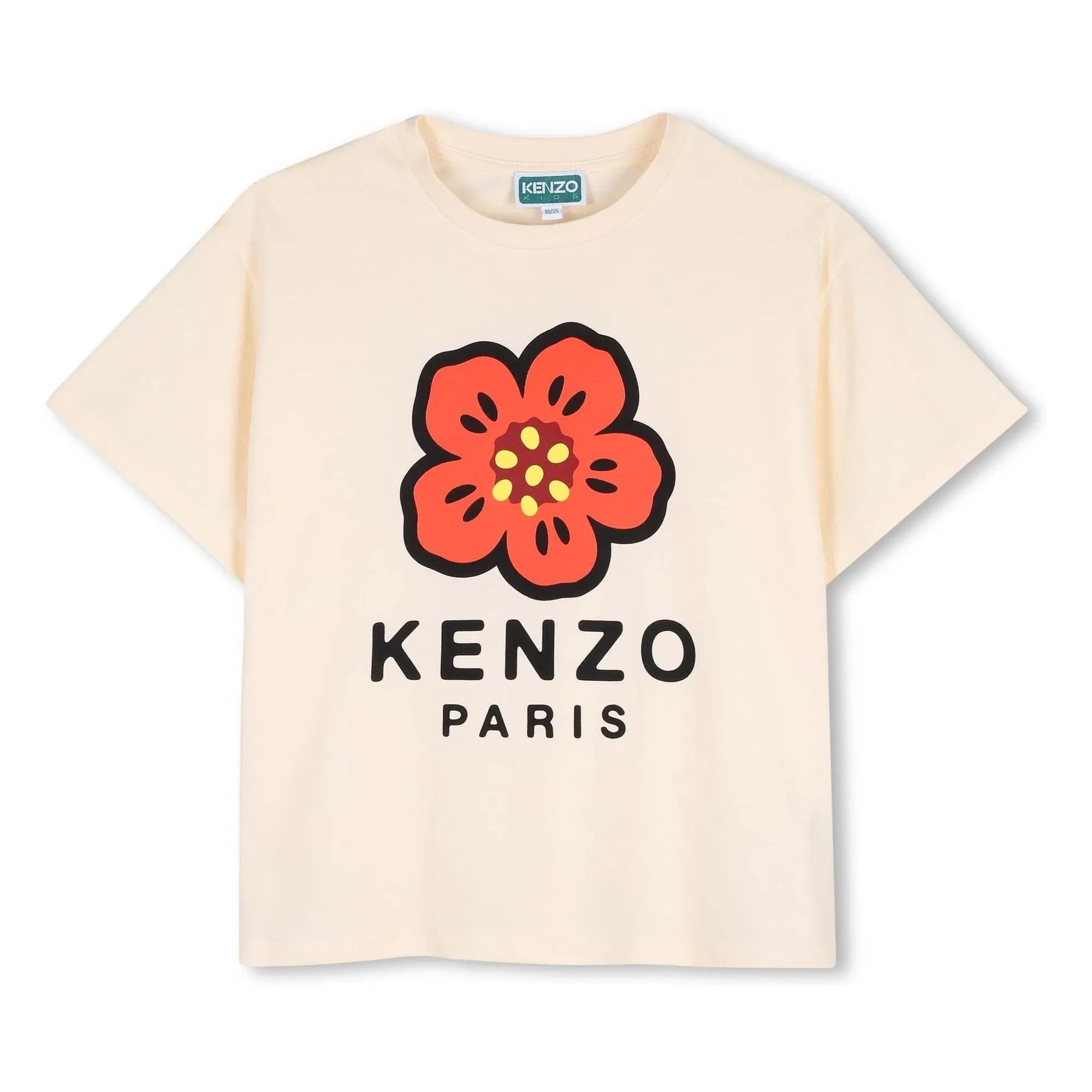 Kenzo - Çiçek Tişört | Ekru