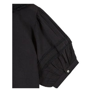 Emile et Ida - Vintage Lace Cotton Blouse | Black