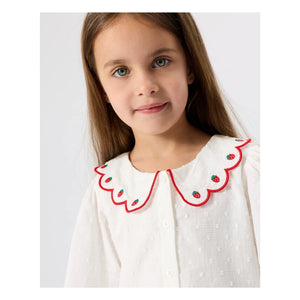 Goldie + Ace - Strawberry Crop Blouse | Ivory