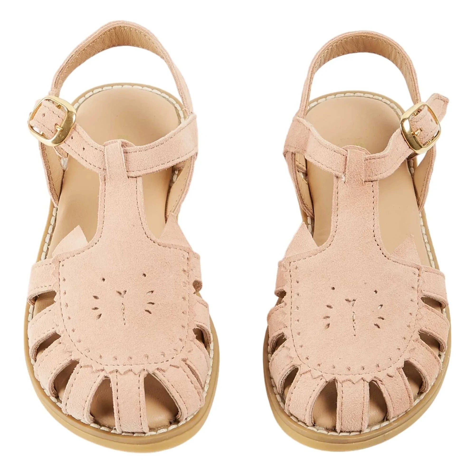 Emile et Ida - Pale Pink Leather Cat Sandals