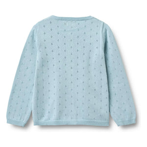 Wheat - Maia Organic Cotton Knit Cardigan | Light Blue