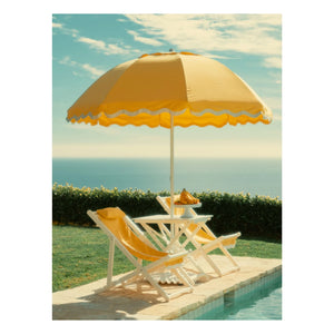 Business & Pleasure Co. - Beach Club Wavy Umbrella | Yellow