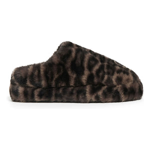 Apparis - Misha Leopard Slippers Recycled Fiber | Brown