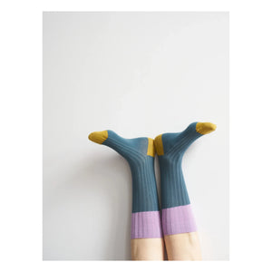 La cerise sur le gâteau - Yvette Socks | Peacock Blue