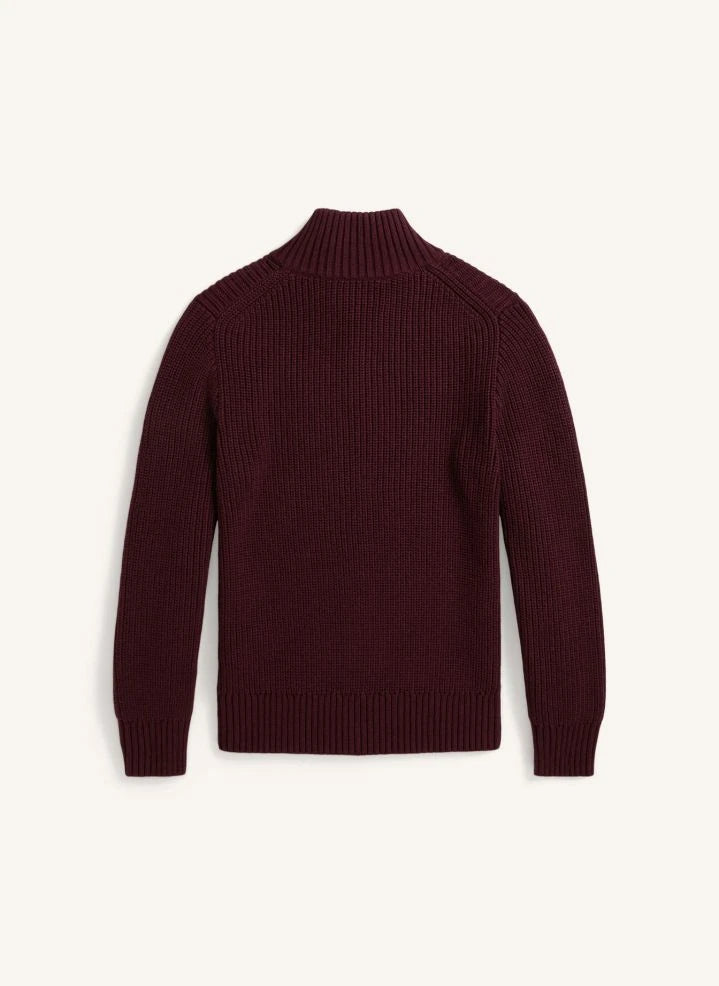 Ralph Lauren - Logo trucker collar sweater | Burgundy