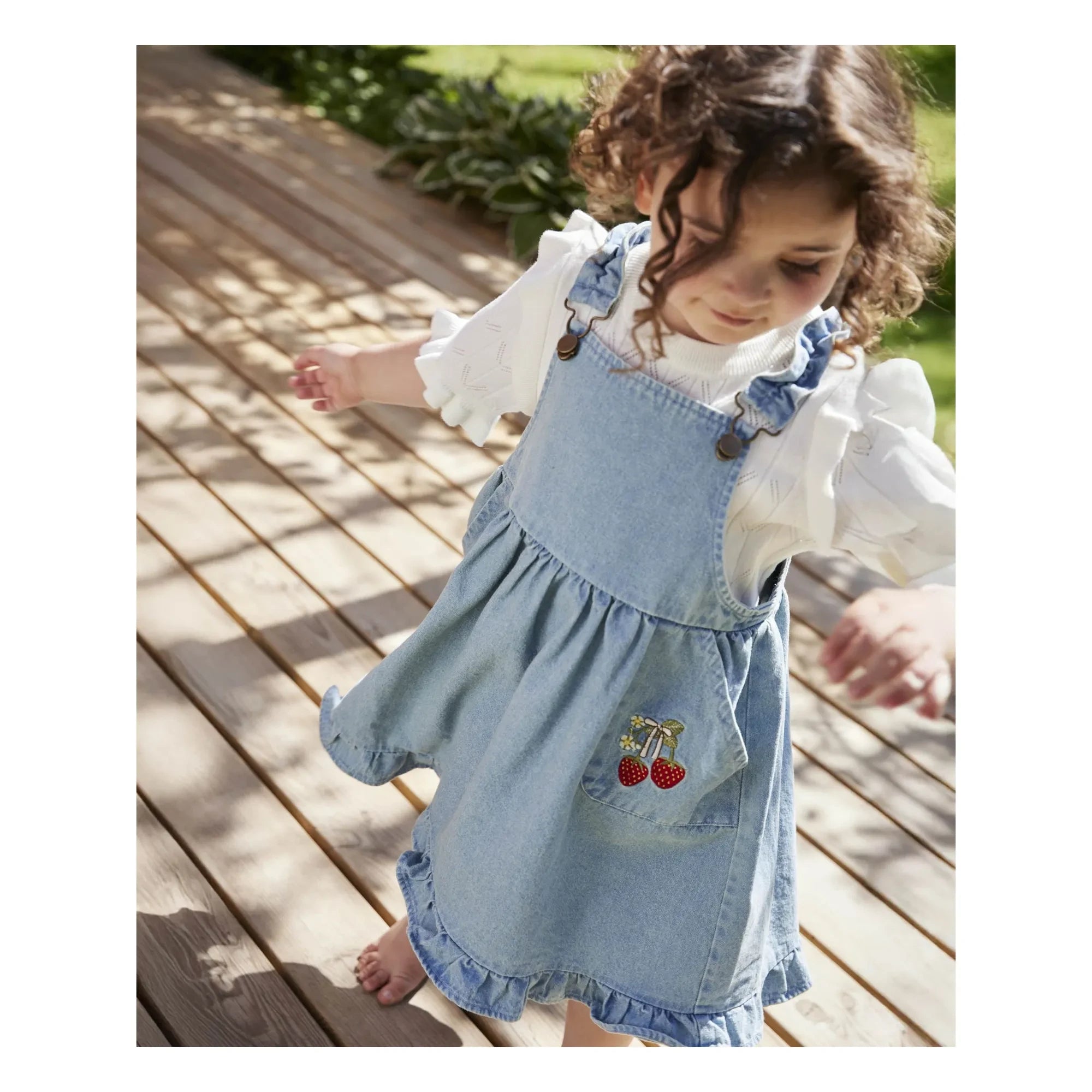 Fliink - Don Denim Romper Dress | Light Blue