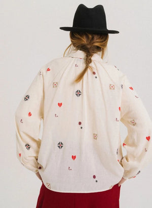 Tinsels - Faustine Cotton Blouse | Ecru