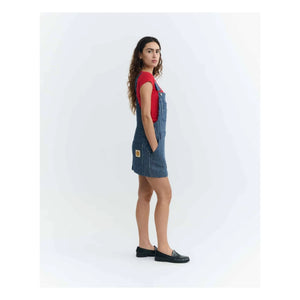 Thinking Mu - Rafaela Striped Organic Cotton Dress | Blue