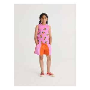 Bobo Choses - Color Block Organic Cotton Shorts | Orange