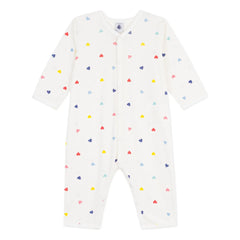 Petit Bateau - Sleep Well Hearts Pijama | Beyaz